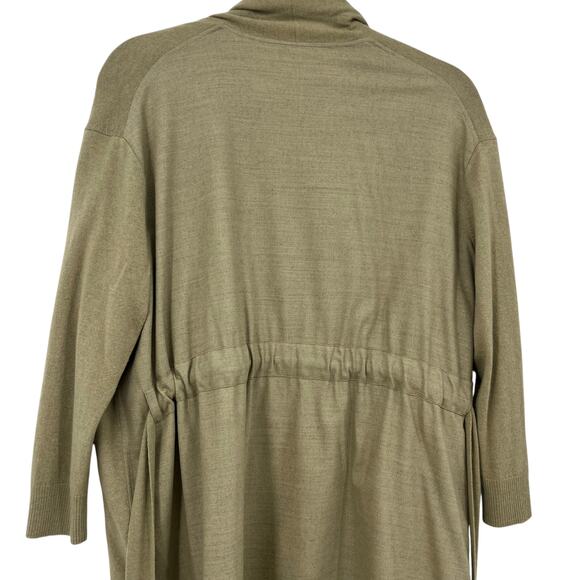 LAFAYETTE 148 NEW YORK Cardigan Pistachio Melange Wool Blend Belted 1X NEW - Picture 9 of 16